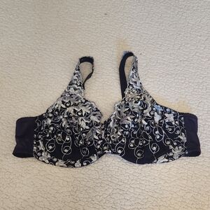 Amoureuse Floral Embroidered Lace Evening Bra Feminine Romantic